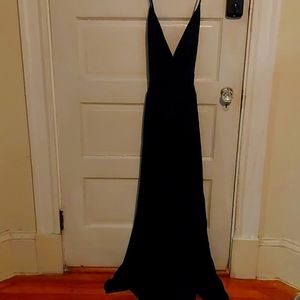 Long flowing side slit dress, no tags,  never worn